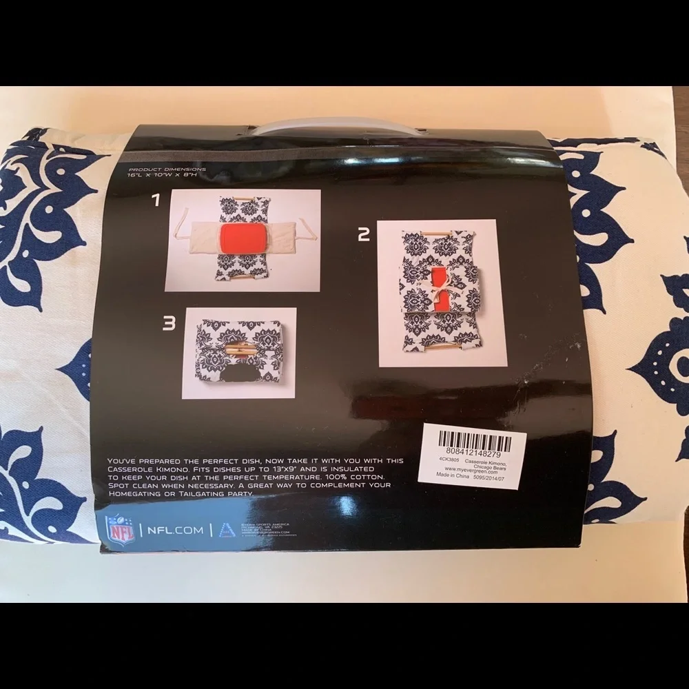 NFL Kimono Casserole Chicago Bears!‎ New!!
